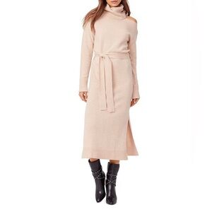 Paige Raundi Cold Shoulder wool blend turtle neck Sweater Dress Size XS